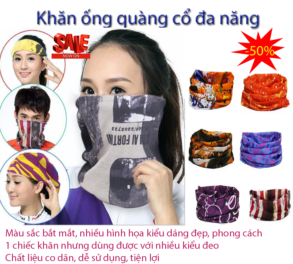 [HCM]Bộ 4 khăn đa năng đi phượt compo 3