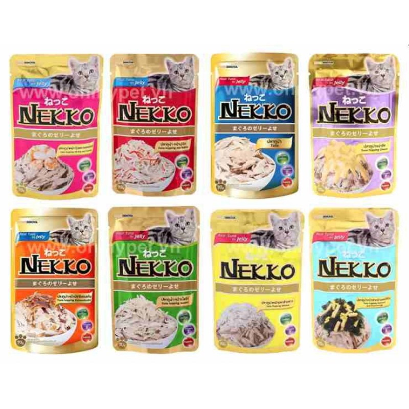 [Combo 30] Gói Sốt Nekko Jelly Mix Đủ Vị Cho Mèo