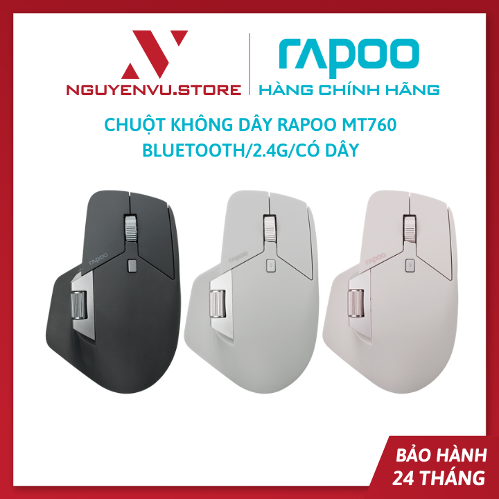 Rapuo MT760 wireless mouse | Bluetooth/2.4g/Wired | up to 5 devices connection-authentic
