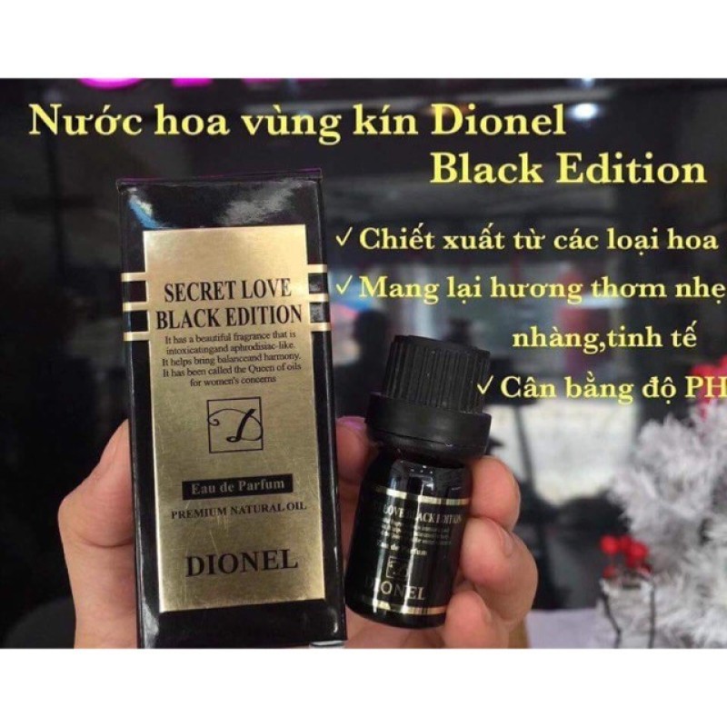 Nước hoa vùng kín Dionel Secret Love Black Edition Eau De Parfum Premium Natural Oil