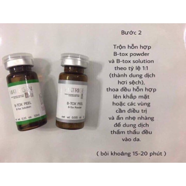 Thay Da Sinh Học silic B TOX PEEL (Loại 2 màu 6 Cặp tảo)