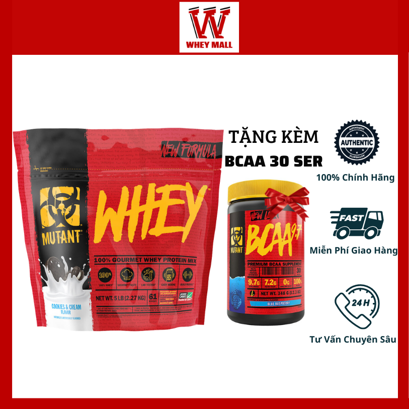 Sữa Tăng Cơ Mutant Whey Protein 5Lbs 2.27kg