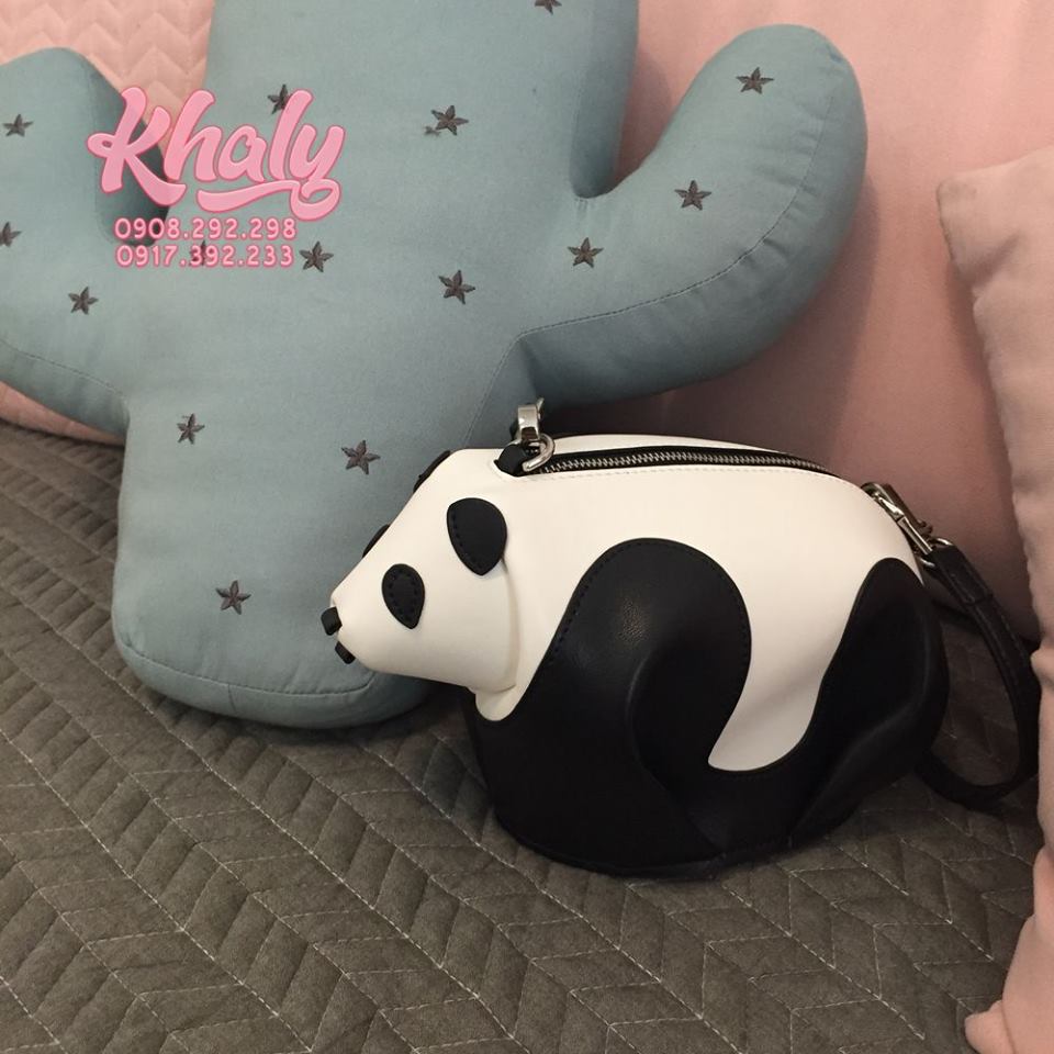 Túi đeo chéo thời trang hình gấu trúc Panda size lớn màu trắng đen siêu độc và cá tính - DC72TD705P (25x13x15cm)