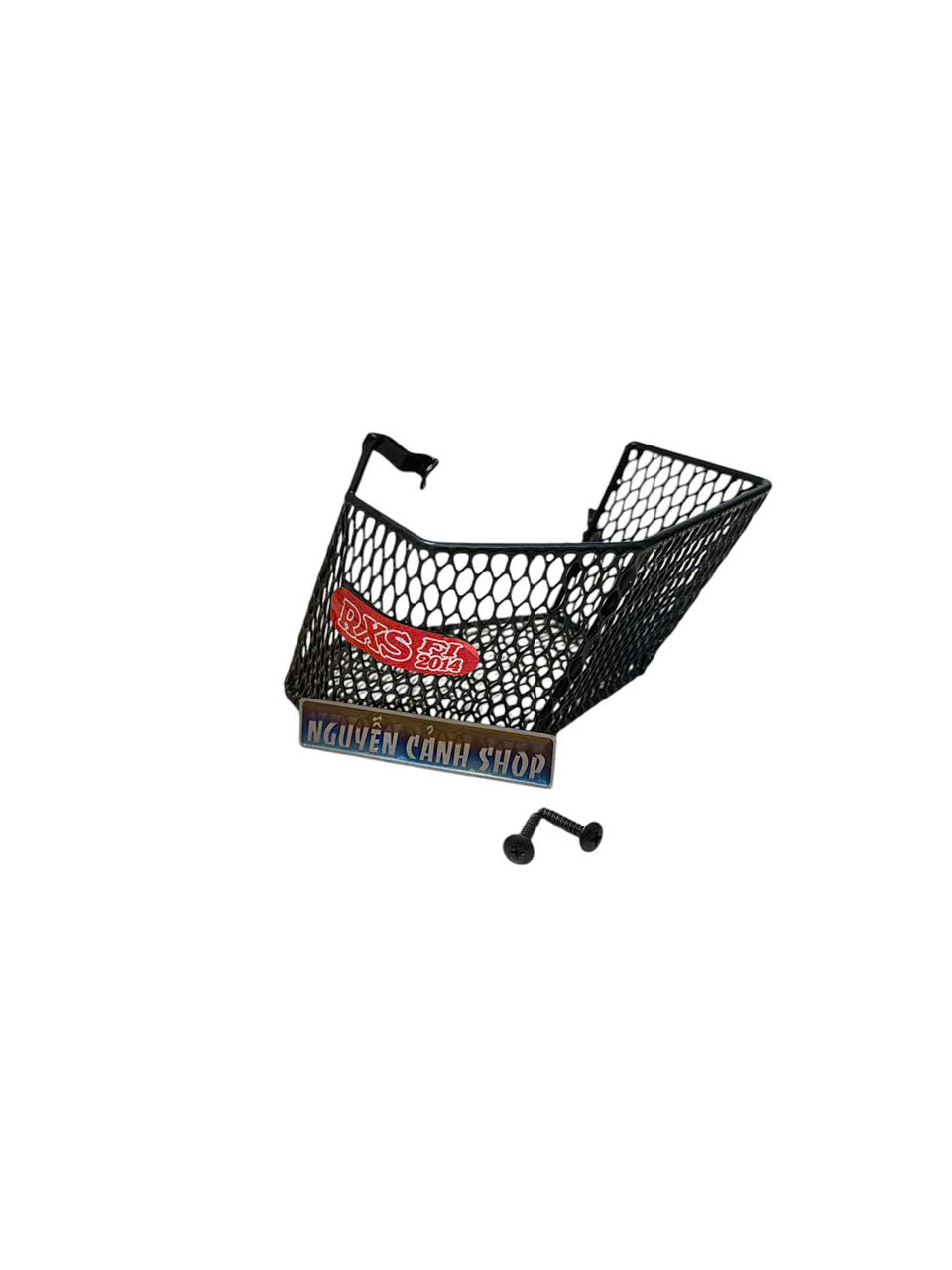 The Side Basket of the Wave Rsx Fi 2014-2015 Has Screws Attached to the Left Side.
