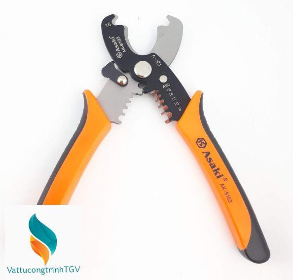 Kìm tuốt dây điện 7' asaki ak-9103