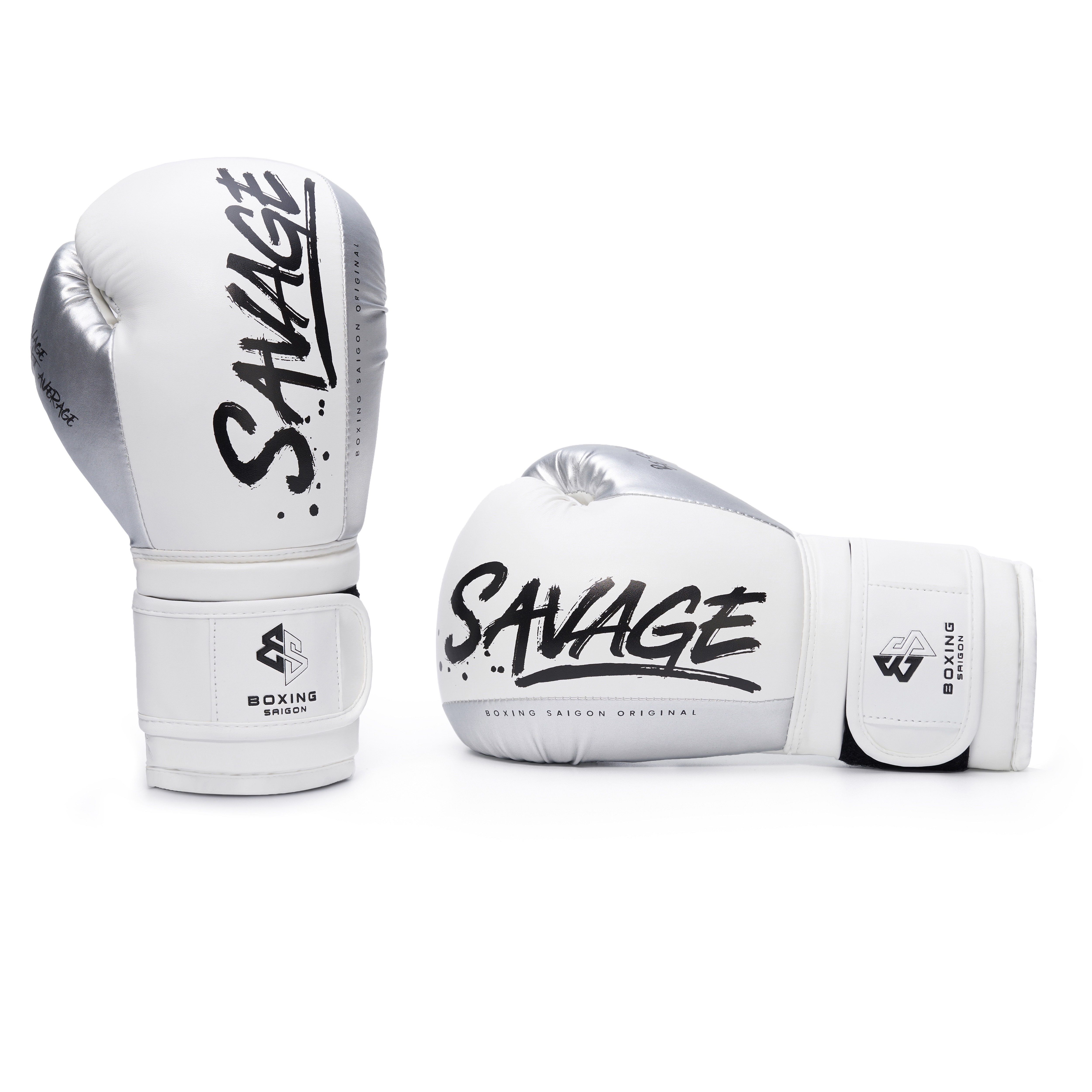Găng tay Boxing Saigon Savage - White/Black