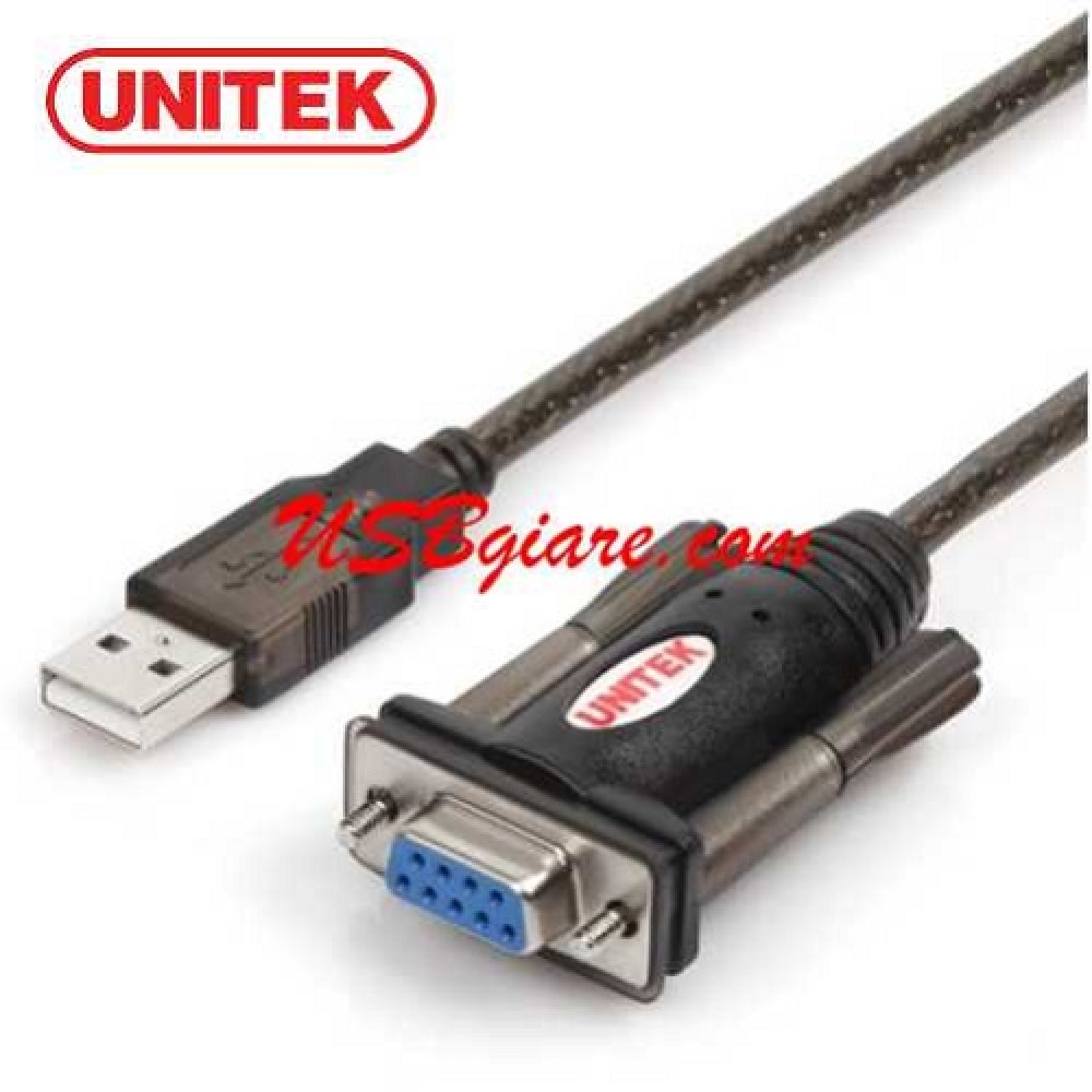 Cáp chuyển usb ra rs232 đầu cái 1.5m unitek y-105d