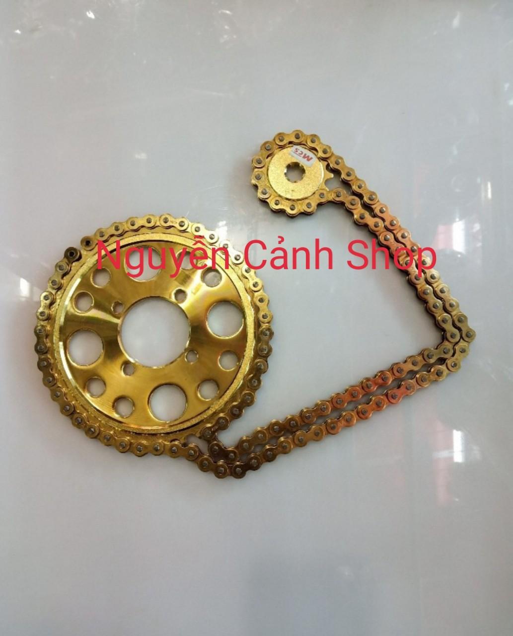 Bộ Sên Nhông Dĩa Vàng xipo 2 thì NEWDID 14-42-130 10Ly