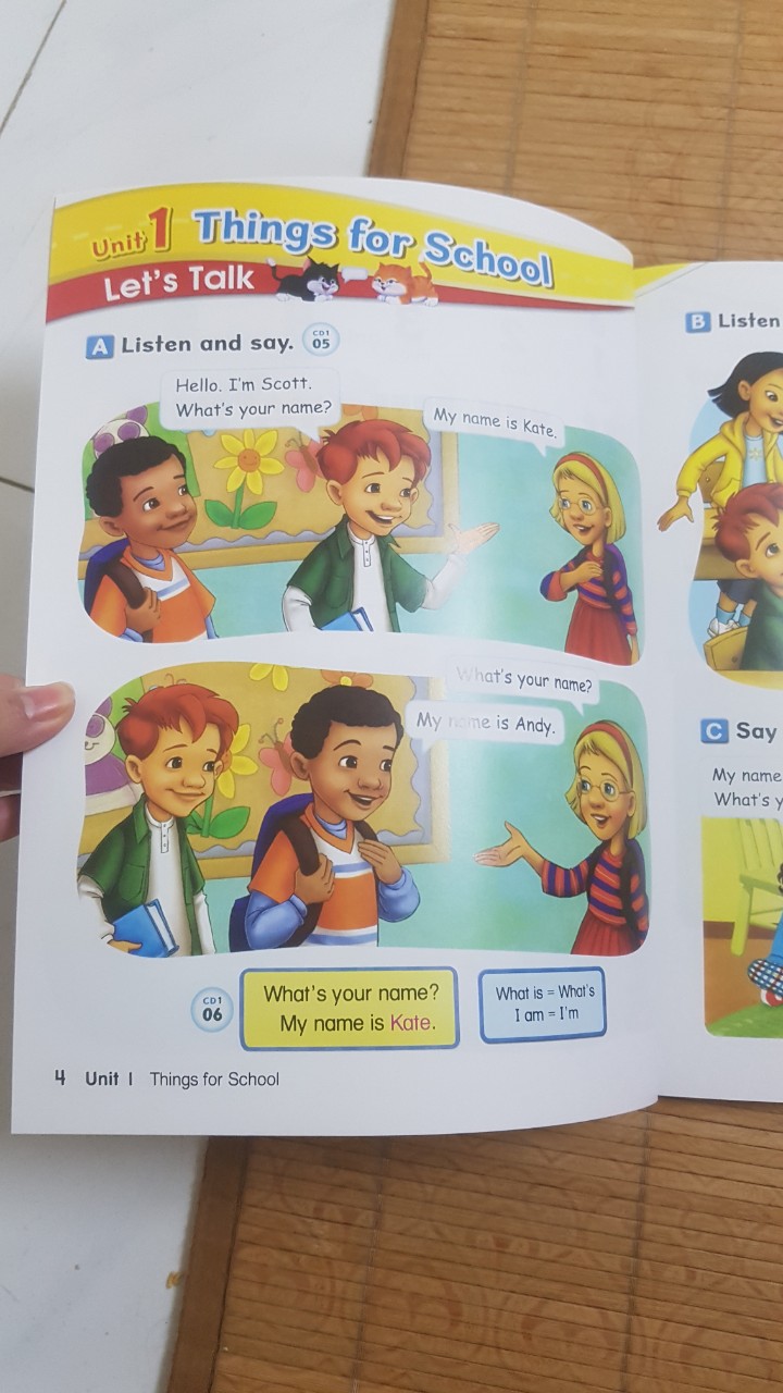 Bộ Let's go 1 bản 4th cho bé ( bộ 2 cuốn SB + WB)