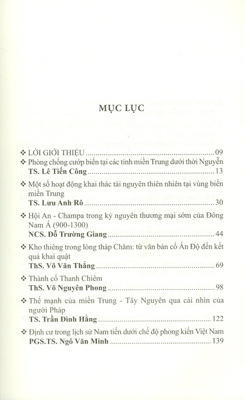Miền Trung - Những Vấn Đề Lịch Sử