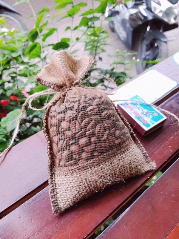 Túi thơm cà phê treo ô tô kèm tinh dầu