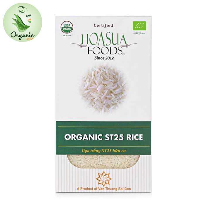 Gạo trắng hữu cơ ST25 Hoa Sữa 1kg
