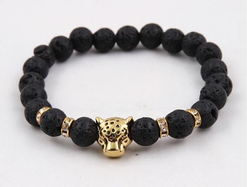 [HCM]Vòng Đá Núi Lửa Phong Thuỷ - Charm Hoạ Tiết Cá Tính
