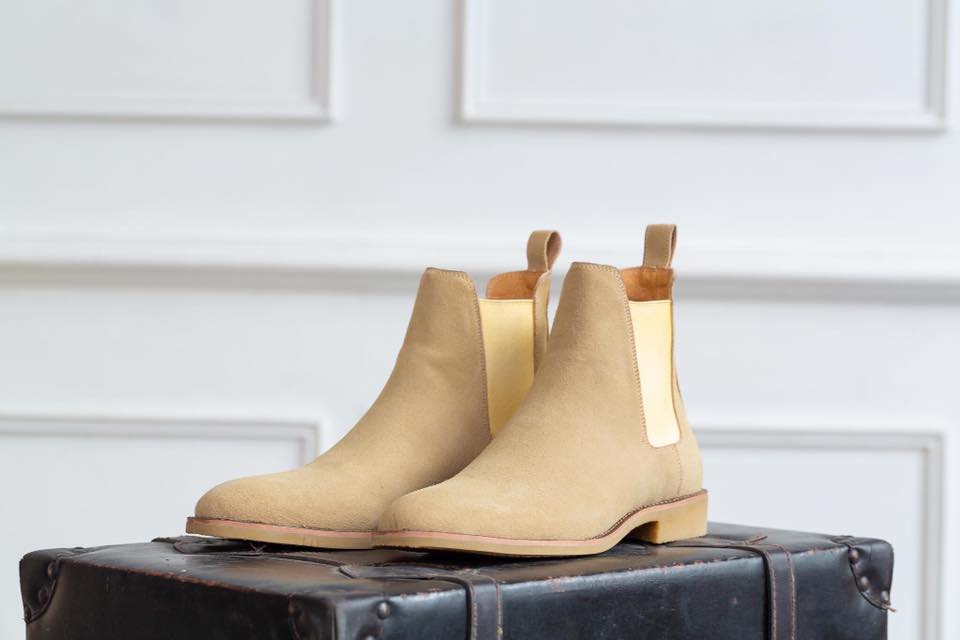 GIÀY CHELSEA BOOT DA BÒ LỘN