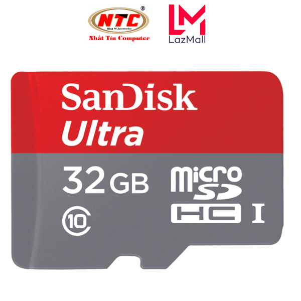 Thẻ nhớ MicroSDHC SanDisk Ultra 32GB 80MB/s - Không Box (Màu ĐỎ) - Nhat Tin Authorised Store