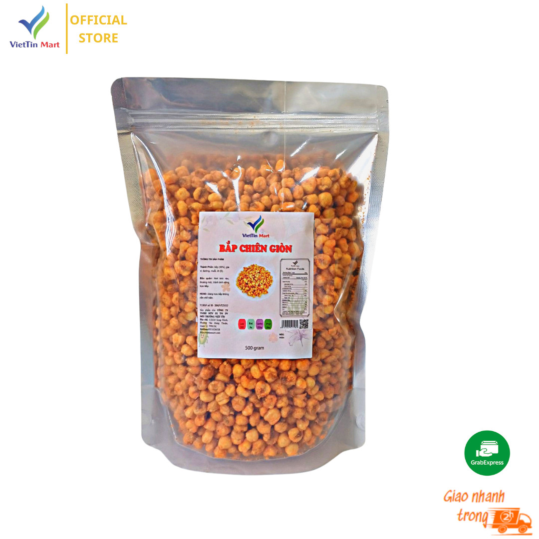 Bắp sấy phô mai 500g viettin mart