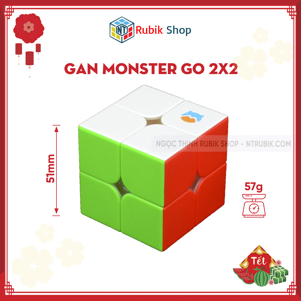 [Hoàn tiền 10%][Siêu hót Gan Monster Go] Rubik 2x2x2 GAN monster go Stickerless