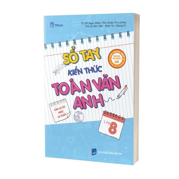 Sách - sổ tay kiến thức toán - văn - anh lớp 8