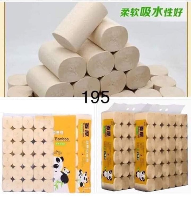 Giấy Vệ Sinh Gấu Trúc Bịch 40 Cuộn ( Hàng Nội Địa Trung - 2,6Kg)