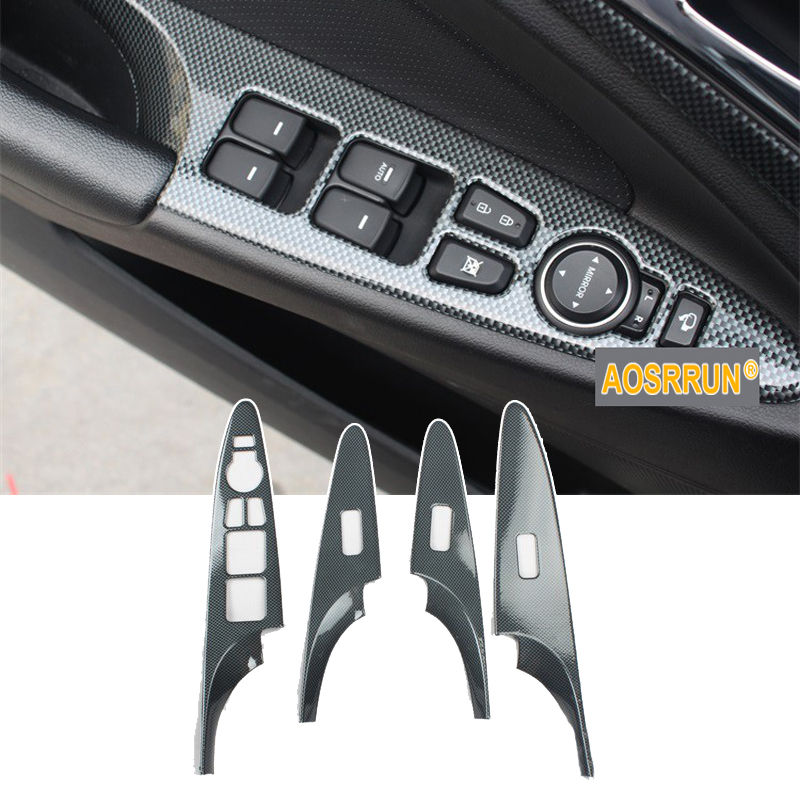 Molduras interiores Para coche, cubierta de elevalunas Para Hyundai Sonata YF 2015, 2010, 2011, 2012, 2013, 2014