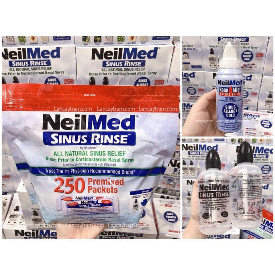 BỘ NƯỚC MUỐI SINH LÝ NEILMED 250 GÓI
