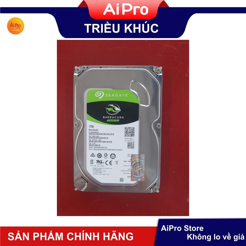 Ổ cứng HDD 1TB Seagate (Barracuda) - Bảo hành 24 tháng