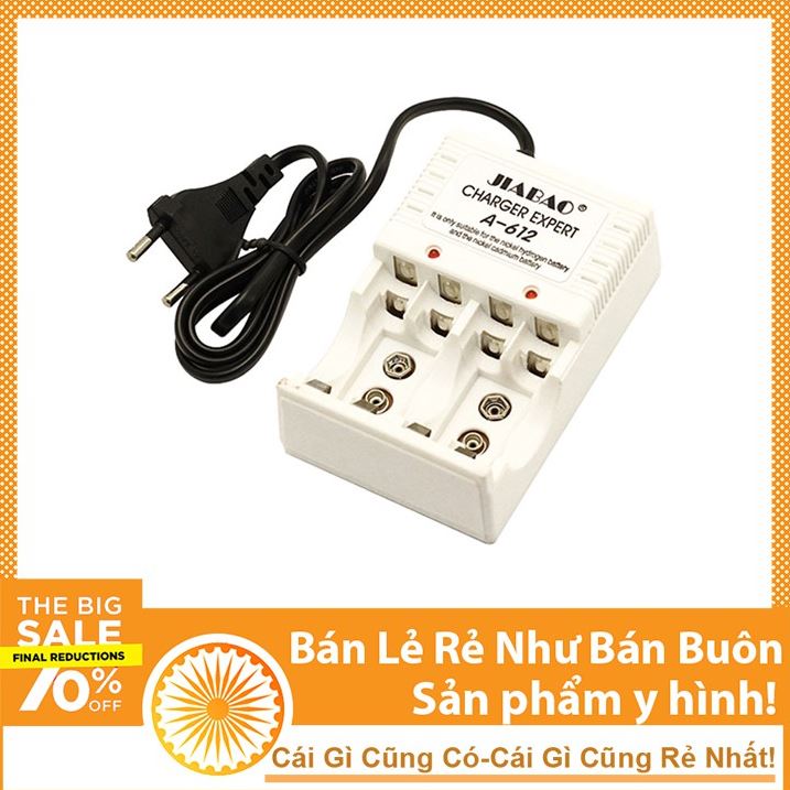 SẠC PIN ĐA NĂNG JIABAO A 612- SẠC ĐƯỢC PIN 2A,3A
