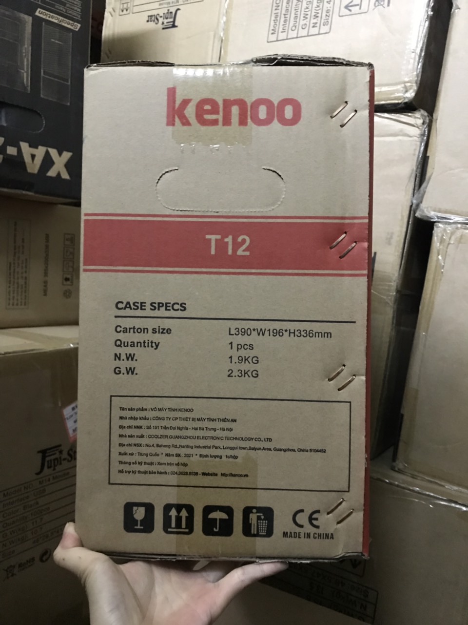 (maytinhsaobac) Vỏ Case Máy tính KENOO T12 (Mini Tower/Màu Đen) - Chính hãng
