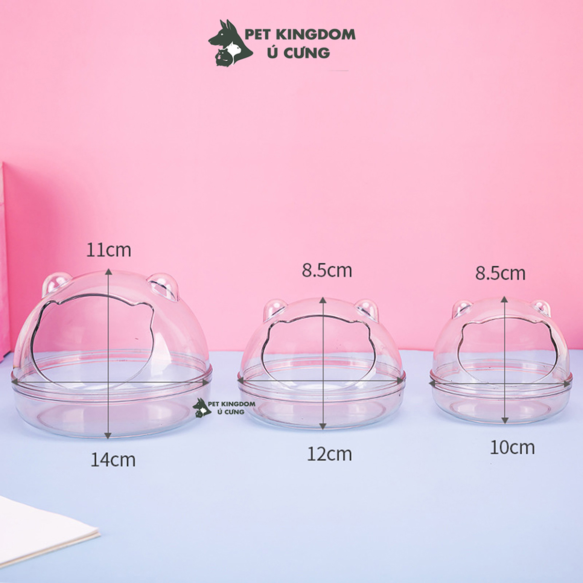 Nhà tắm mica nhiều size cho hamster