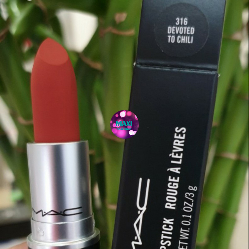 Son Mac Powder Kiss Màu Devoted to Chili 316 - Đỏ Đất