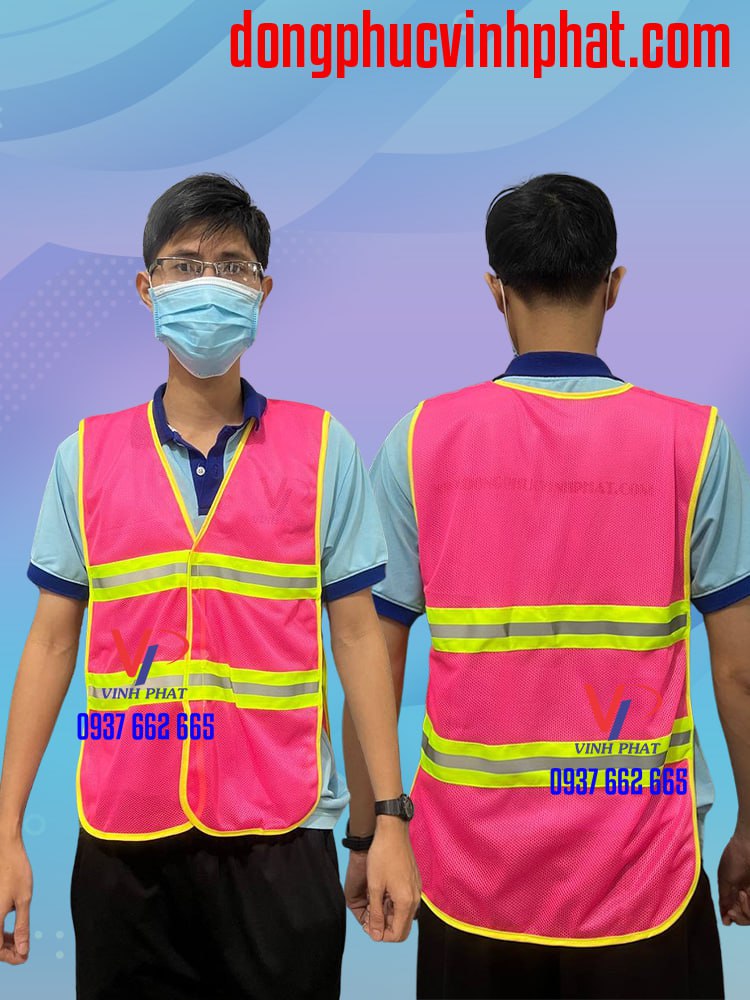 Áo lưới phản quang thun 2 bên cho công nhân công trình đảm bảo an toàn chất lượng