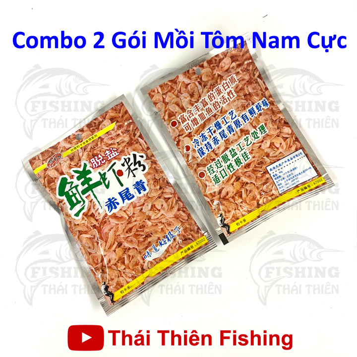 Combo 2 Gói Tôm Nam Cực Mồi Câu Đơn Đài Cá Chép, Rô Phi
