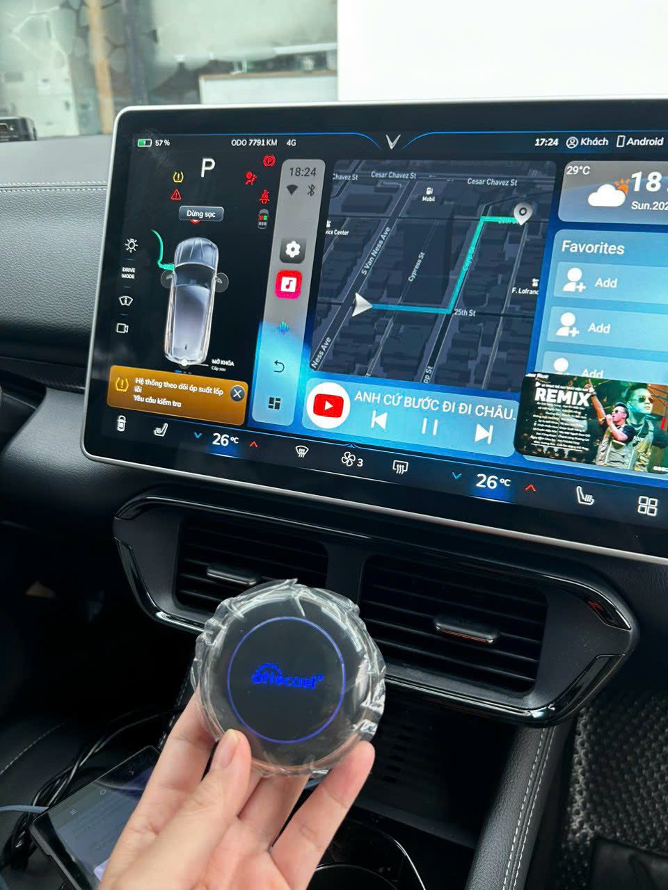 Bộ Carplay Android Box Xe Vinfast Vf8,Vfe34,Vf9,Vf5-Ram 4/64Gb - Chip Cao Cấp Qualcom QCM 665 -Tặng vietmap S2 Miễn Phí