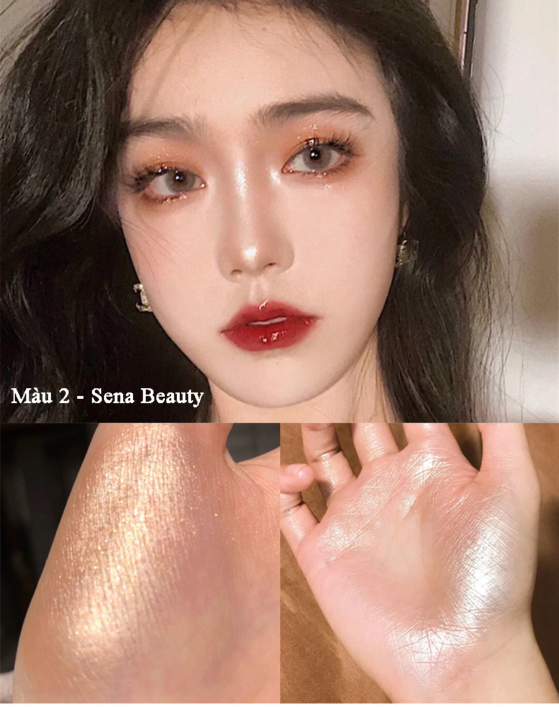 Phấn Má Nhũ Kiêm Phấn Bắt Sáng 2in1 GlamColour Vỏ Sò