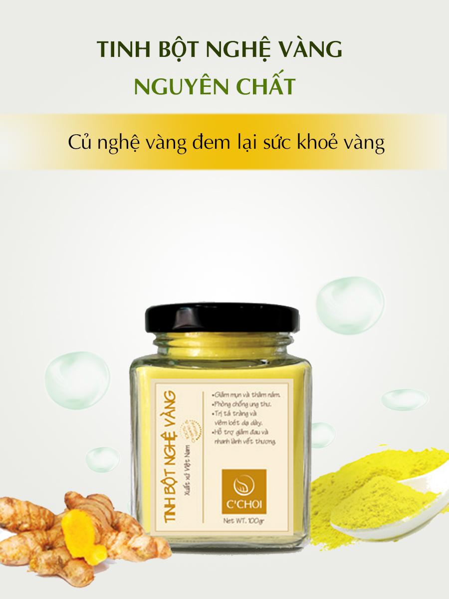 100gr Tinh bột nghệ vàng nguyên chất (Mỹ phẩm xanh C'Choi)