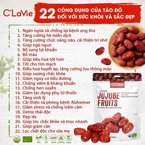 Táo đỏ hữu cơ C'LaVie 450g
