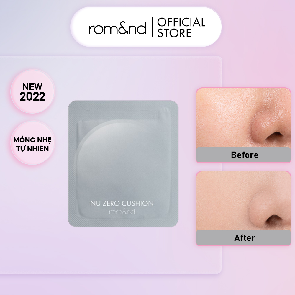 [HB GIFT] [Rom&nd] Sample Romand Nu Zero Cushion SPF24/PA++ #02 Pure 21 [Hàng tặng không bán]