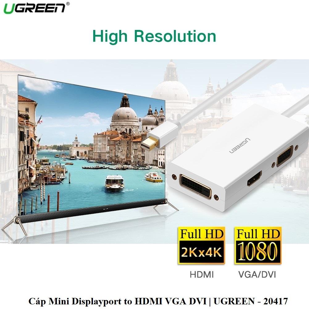 Cáp Mini Displayport To HDMI + VGA + DVI (24+1) UG - 20417