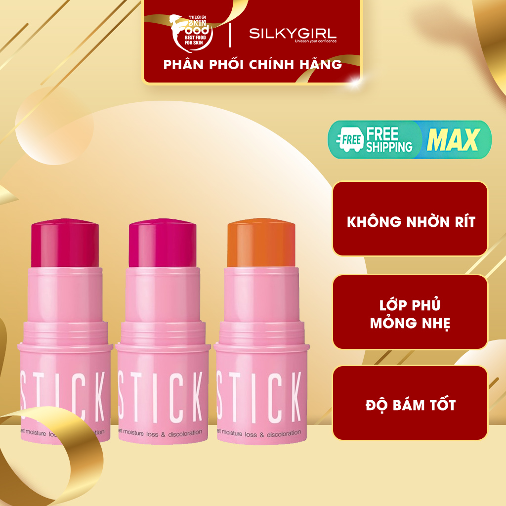 Phấn Má Hồng Dạng Thỏi Xinh Xắn Silkygirl Cool Chic Blush Stick 4g