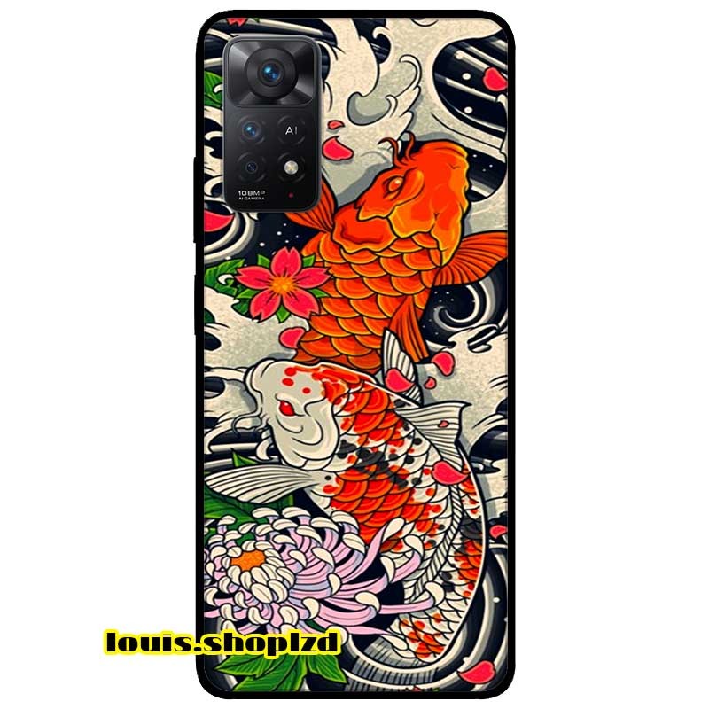 Ốp lưng dành cho xiaomi redmi note 11 pro 5g mẫu chép đỏ