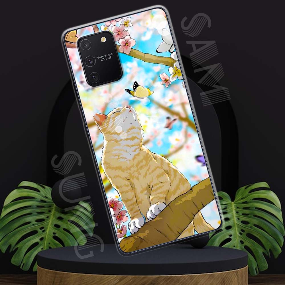 Ốp lưng Samsung S10 Lite mẫu BST Mèo lười TPU