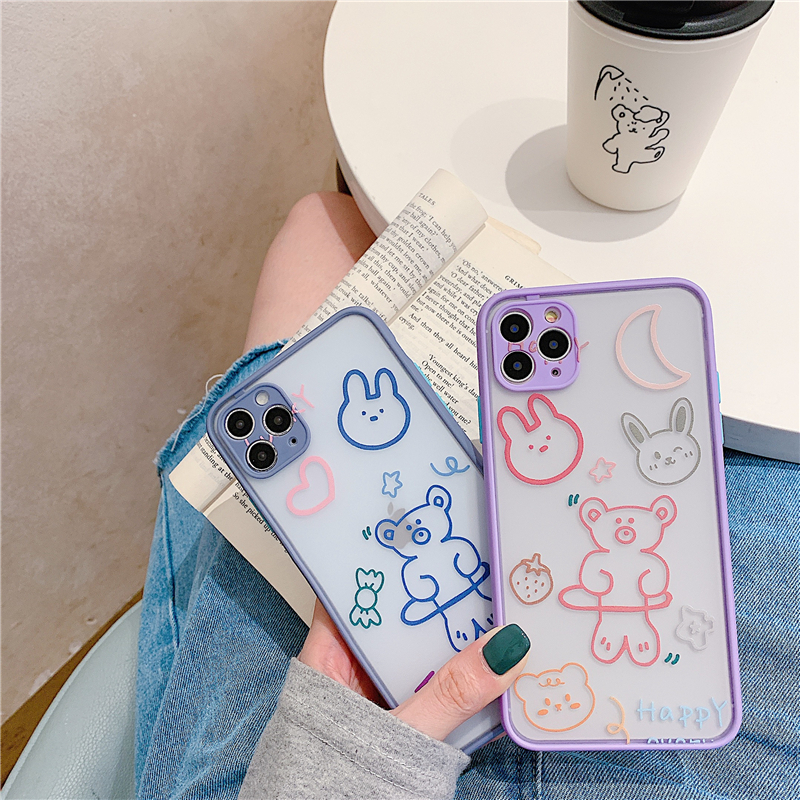 Ốp Lưng Nhám Chống Sock Va Đập Bảo Vệ Camera Happy