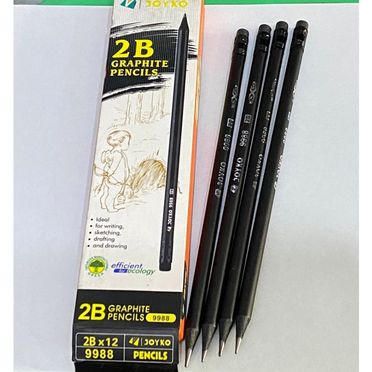 Hộp 12 Cây Chì Đen 2B Joyko