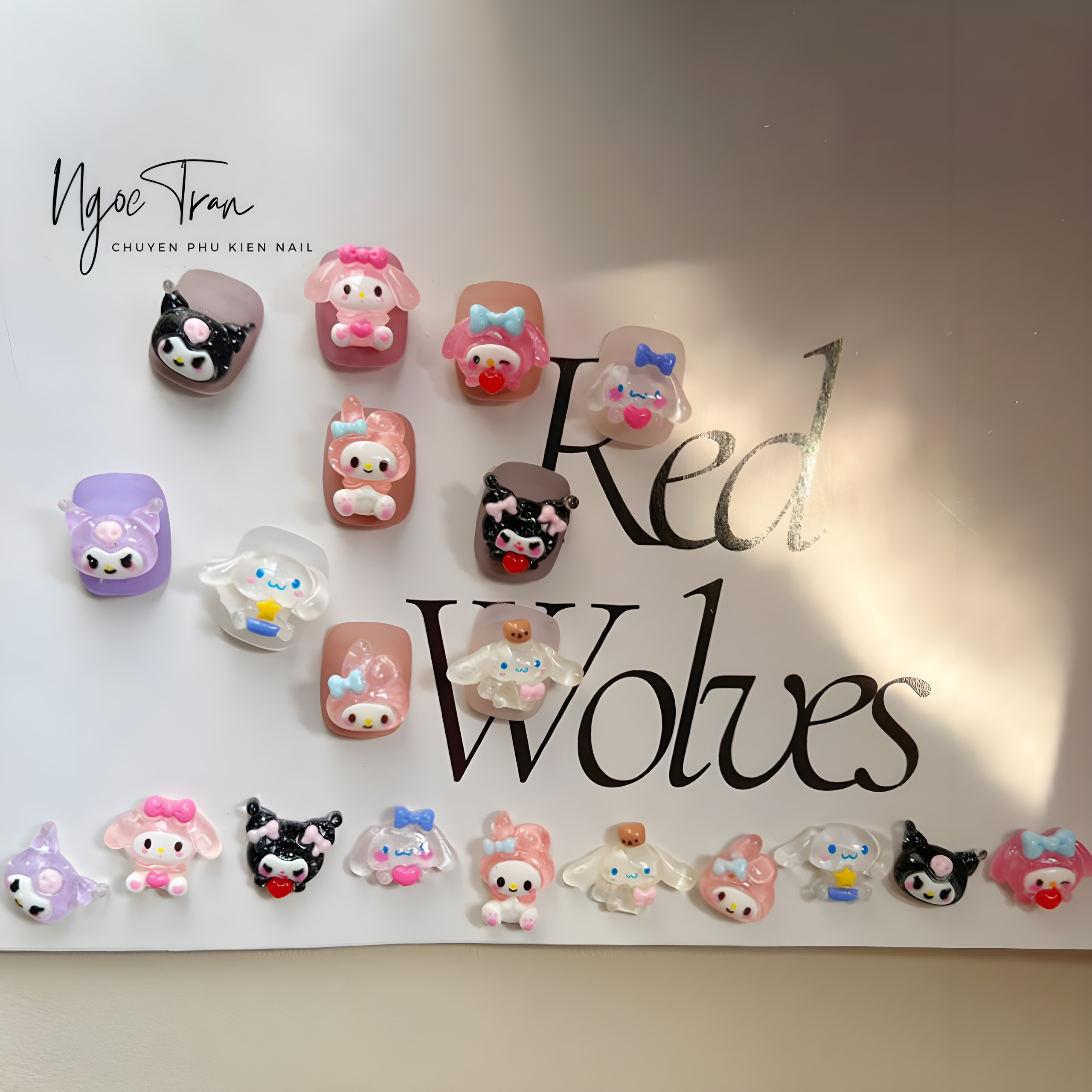 [Ảnh thật] Charm Thú Hoạt Hình Sanrio Trang Trí Móng Hàn Quốc