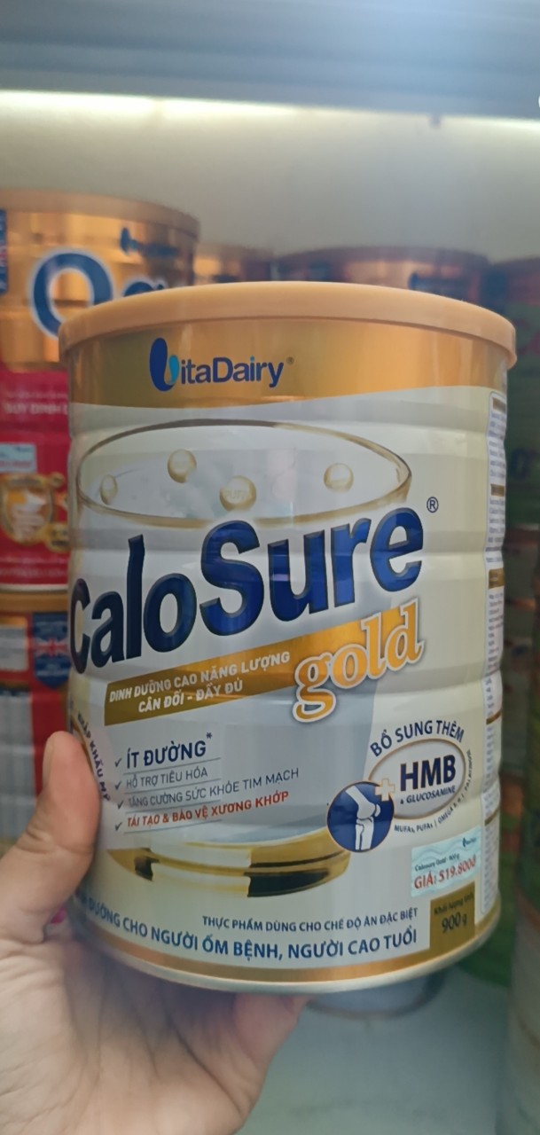 Sữa CaloSure Gold ít đường 900g cho người cao tuổi mẫu mới