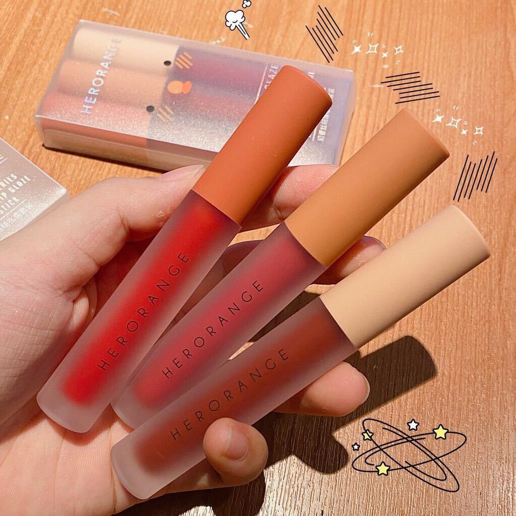 Set 3 Cây Son Kem Lì Herorange Sét A Hoặc B