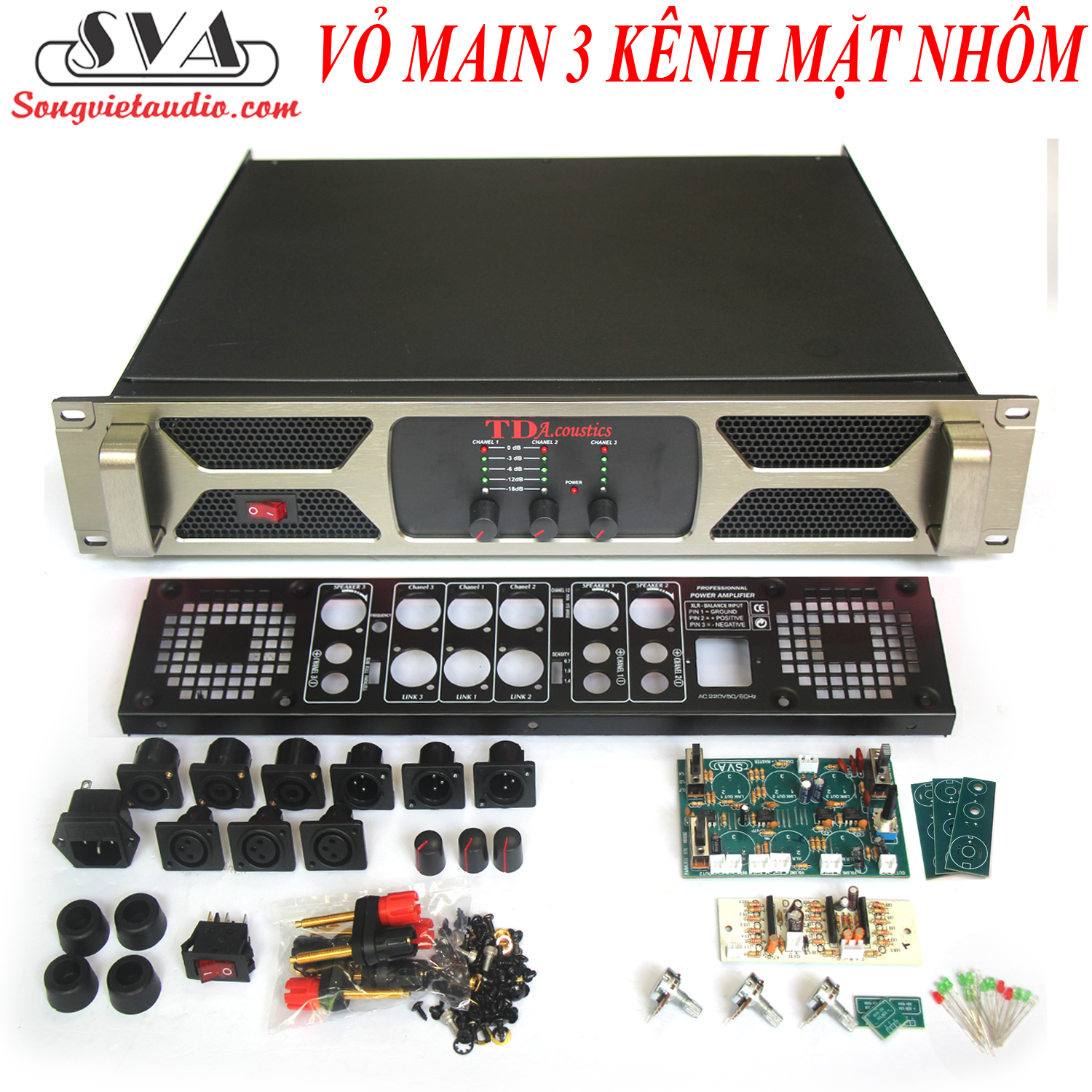 VỎ MAIN 3 KÊNH MẶT NHÔM