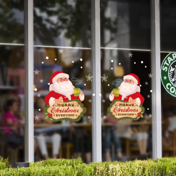 Decal trang trí sản Noel -