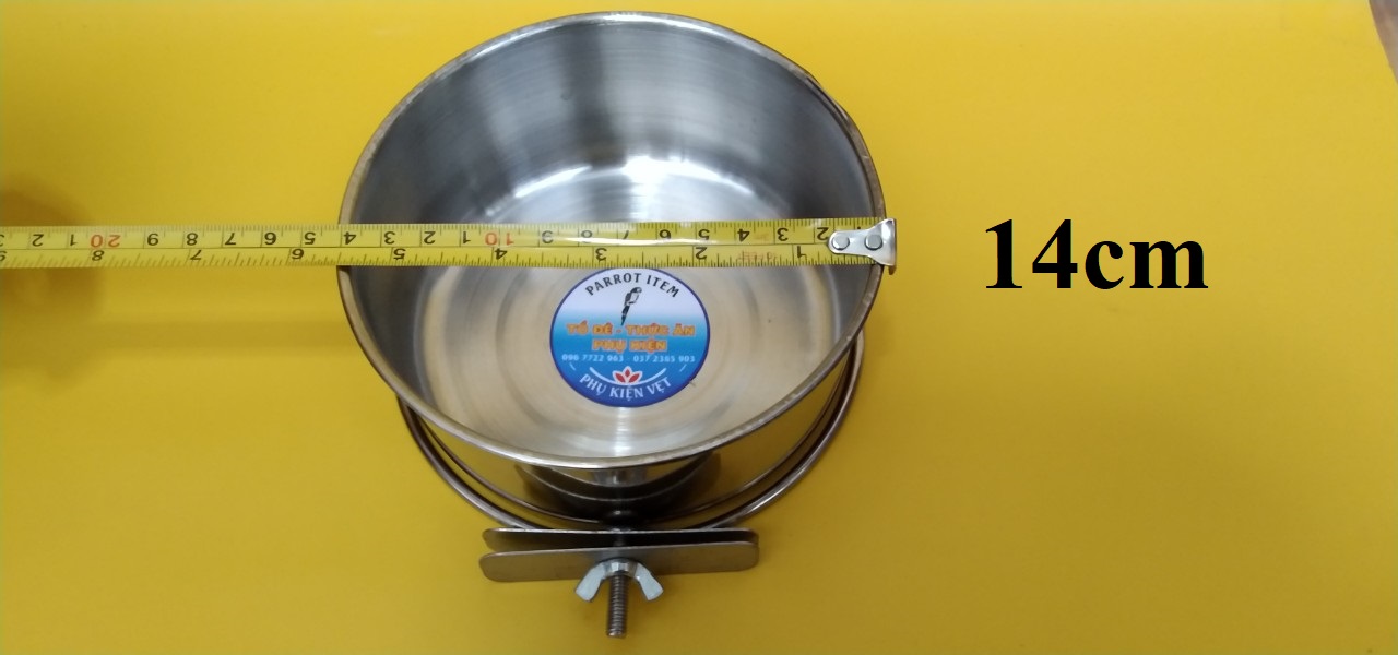 CÓNG INOX CAO CẤP NHẬP KHẨU (14Cm) CHO DÒNG VẸT LỚN NHƯ XÁM,COCKATOO,MACAW