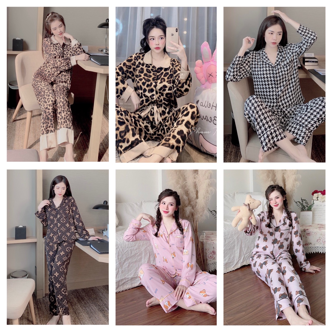 Bộ Lụa Tay Dài Cao Cấp☘️Đồ Bộ Pijama